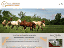 Tablet Screenshot of kozakhorsemanship.com